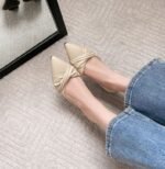 New Arrival Chanel-Style Pointed Toe Flat Shoes - Image 7