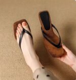 Retro Flip-Flops For Women Lazy Style Sandals. - Image 4