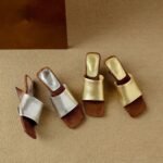 Sophisticated Square Open-Toe Slip-on Sandals for Women - Image 2