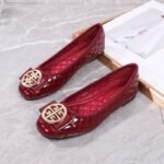 Toe Patent Leather Single Shoes Women's