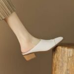 Korean Style Chunky Heel Sandals Pointed Toe - Image 3