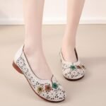 Ethnic Style Genuine Leather Hollow-Out Sandals for Women