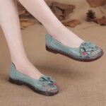 Top Layer Cowhide Casual Flat Women's Shoes