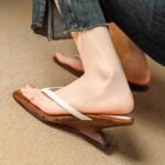 Retro Flip-Flops For Women Lazy Style Sandals. - Image 3