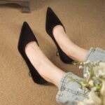 Leopard Print Stiletto Heels Pointed Toe Low Mouth Fashion - Image 5