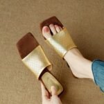 Sophisticated Square Open-Toe Slip-on Sandals for Women - Image 4