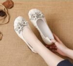 Retro Ethnic Style Genuine Leather Wedge Heel - Image 8