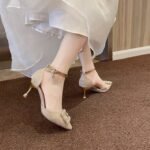 Square buckle one-strap high heels for women - Image 3