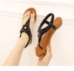 Rhinestone Minimalist Beach Vacation Wedge