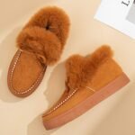 Women's TEMU Furry Shoes Plus Size Bow Snow Boots - Image 7