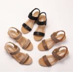 Ethnic Style Rhinestone Strap Wedge Heel Sandals - Image 2
