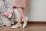 Pointed-Toe Square-Heeled Women's Leather Shoes - Image 4