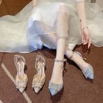 Square buckle one-strap high heels for women - Image 5