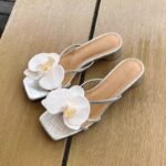 French Style Niche Floral Slippers For Women - Image 3