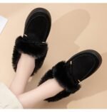 Women's TEMU Furry Shoes Plus Size Bow Snow Boots - Image 2