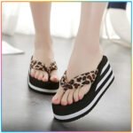 Flip Flop High Heel Towel Cloth Slippers - Image 2