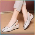 Box Heel Closed Toe Sandals 2026