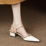 Studded Pointed Toe Heel for Women, - Image 8