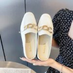 Korean style Square Toe Wedge Loafers - Image 5
