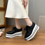 Platform Stripesd Platform Sole Lace-Up Women's Shoes - Image 2