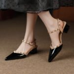 Studded Pointed Toe Heel for Women,