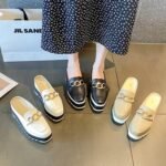 Korean style Square Toe Wedge Loafers - Image 4