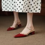 Studded Pointed Toe Heel for Women, - Image 9