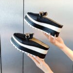 Korean style Square Toe Wedge Loafers - Image 2
