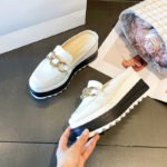 Korean style Square Toe Wedge Loafers