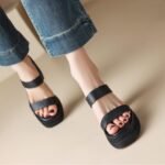Premium Summer Chunky Heel Leather Sandals - Image 4