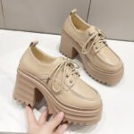 Color Single Shoes British Style Small Leather Shoe
