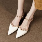 Studded Pointed Toe Heel for Women, - Image 2