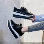 New Lace-up Square-toe Patent Leather - Image 2