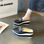 Korean style Square Toe Wedge Loafers - Image 6