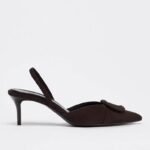 Brown Buckle High Heels Strap Open Sandals - Image 6