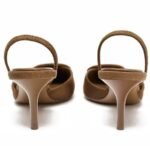 Brown Buckle High Heels Strap Open Sandals - Image 3