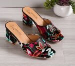 Open Toe High Heeled Square Toe Slippers for Women - Image 3