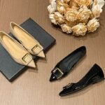 Leather wedge heel loafers for women - Image 3