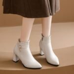 Soft Leather Mid-Heeled Winter Boots - Image 6
