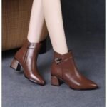 High-Heeled Short Boots for Women