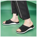 Flyknit Rhinestone Flat Sandals for Women - Image 4