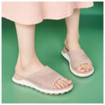 Flyknit Rhinestone Flat Sandals for Women - Image 7