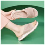Flyknit Rhinestone Flat Sandals for Women