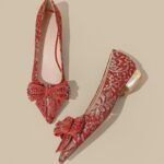 Crystal Sequin Red Wedding Xiuhe Thick Heel Pointed Toe Shoes