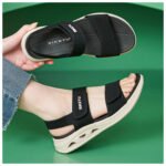 Trade Large Size Fly-Knit Velcro Sandals for Women - Image 3