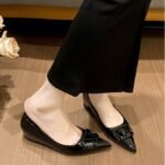 Niche Pointed-Toe Soft-Soled Hidden Heel Shoes - Image 9