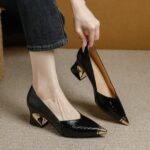 Metal Pointed Toe Pumps for Women - Image 3