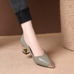 Metal Pointed Toe Pumps for Women - Image 6